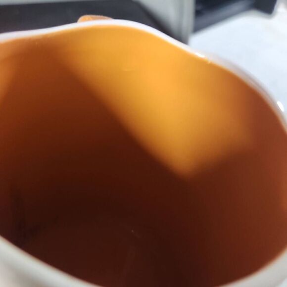 Booville by Magenta Halloween Orange Black Boo Scalloped Top Coffee Mug - Picture 6 of 6